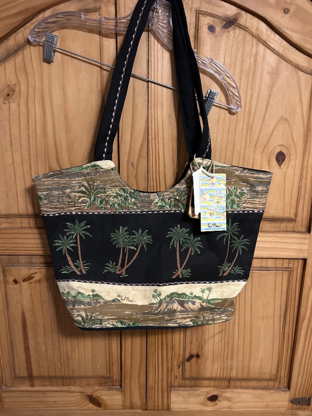NWT Paul Brent Oceanside Palm Tree Purse Bag